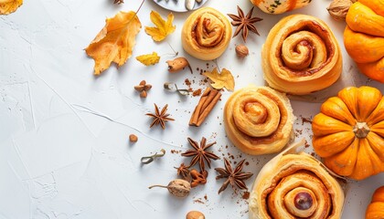 Sticker - Seasonal pastries with pumpkin apples and cinnamon