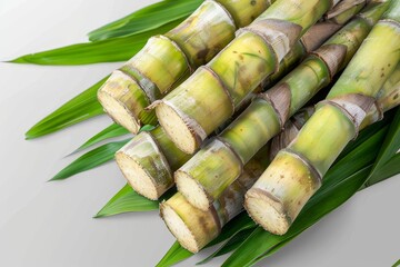 Wall Mural - Sugar cane on clear background