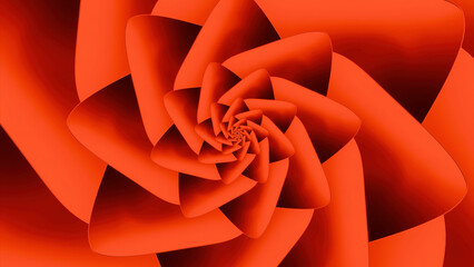 Poster - Abstract spinning digital floral shapes, fractal background. Design. Spinning hypnotic shapes with triangles.