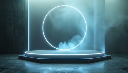 Poster - Abstract Podium with Glow Effect