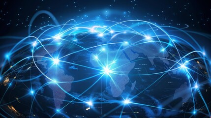 Poster - economic growth in global business networks is driven by advanced financial data analysis, innovativ
