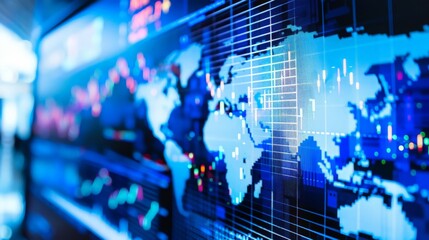 Poster - economic growth in global business networks is driven by advanced financial data analysis, innovativ