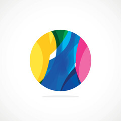 Poster - Abstract circle logo, dynamic aesthetic. Simplicity suggests connectivity, fluidity, and energy, making it a versatile choice for brands seeking a modern, visually engaging identity