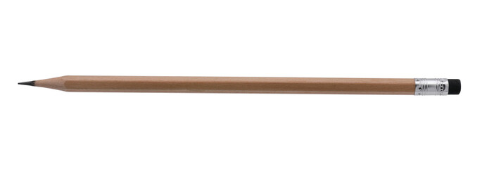 Wooden pencil on transparent background (PNG File)