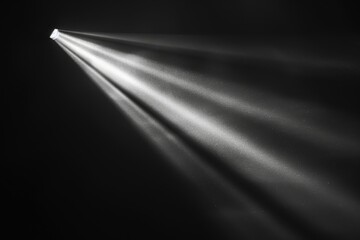 Canvas Print - Close up of a single shaft of light on a dark backdrop