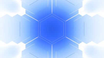  - Hexagonal mandala effect. Design. Motion of spreading honeycomb shapes.
