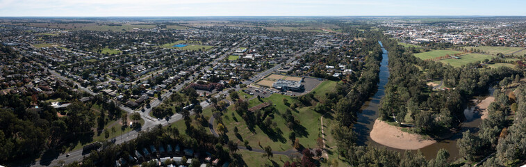 Wall Mural - the city of dubbo on the macquarie river, in western new south wales, australia.