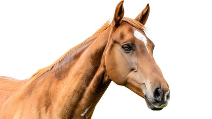 Wall Mural - horse head.isolated on white background