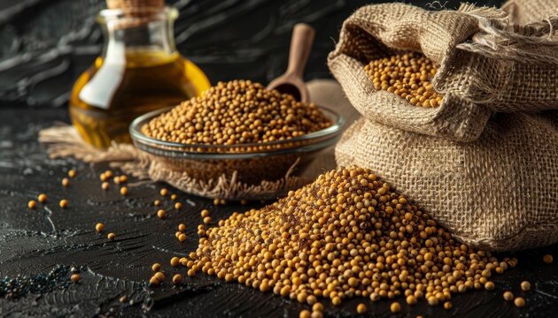 Grain mustard and mustard oil have various uses in health beauty and herbal medicine due to their vitamins and fatty acids