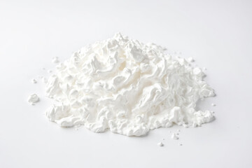 Sticker - Close-up of Whipped Cream on a White Background