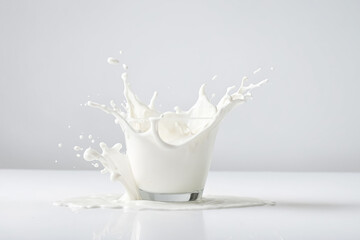 Wall Mural - Milk Splash in a Glass