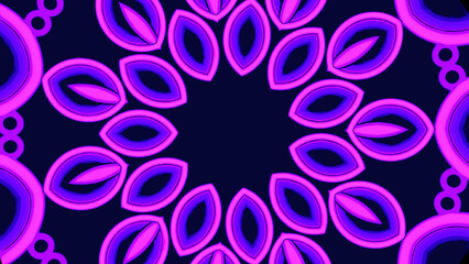 Poster - Abstract motion that forms a circle ornament pattern. Design. Kaleidoscope with oval shapes.
