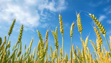 Sticker - Wheat field and blue sky