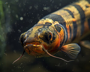 Close-up of freshwater fish living in the waters of the Amazon, lakes, rivers, and canals.