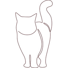 Canvas Print - Cat Line  Art