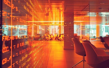 Leinwandbilder - Dynamic Evening at High-Tech Investment Office: Diverse Team Manages Crypto Portfolios with Advanced Tools