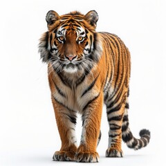 Wall Mural - bengal tiger isolated on white background