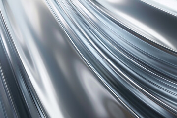 Futuristic silver and titanium gradient dynamic lines for a sense of modernity.