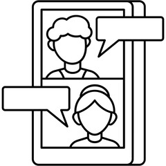 Canvas Print - Chatting Icon