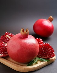 Wall Mural - Pomegranate on White Background: PNG