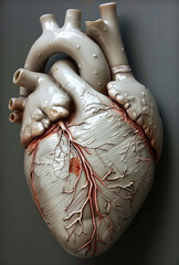 Poster - Human heart. Generative AI.