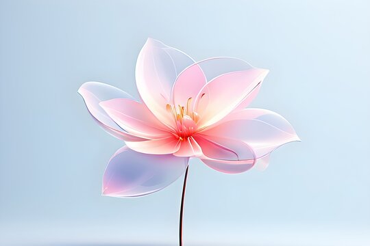 digital rendered flower evolving in a futuristic forward botanical concept