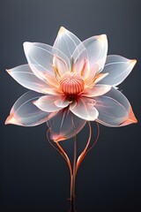 Poster - digital rendered flower evolving in a futuristic forward botanical concept