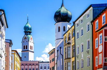 Sticker - old town of Rosenheim - bavaria