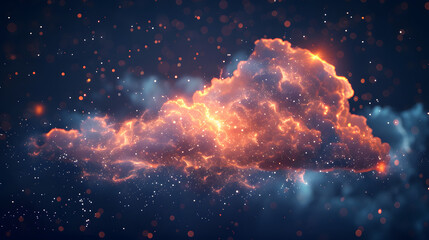 Wall Mural - illustrate the particle nebula where technology clouds give rise to new ideas and opportunities
