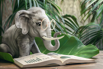 Poster - A wise old owl (advisor) taking a break from a meeting to sip tea and relax. Stock Photo with Copy Space