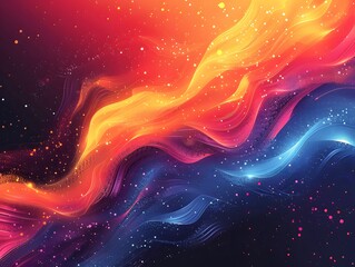 Fototapete - Bright gradient background with colorful grains. It represents a mix of energy, movement, fun and liveliness with the grain of old computer graphics or noisy TV. It has a retro or futuristic feel.