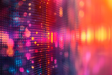 Fototapete - Bright gradient background with colorful grains. It represents a mix of energy, movement, fun and liveliness with the grain of old computer graphics or noisy TV. It has a retro or futuristic feel.