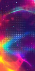 Fototapete - Bright gradient background with colorful grains. It represents a mix of energy, movement, fun and liveliness with the grain of old computer graphics or noisy TV. It has a retro or futuristic feel.