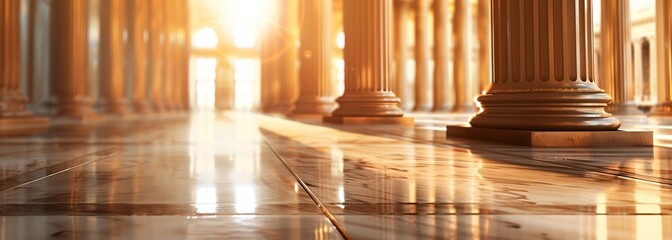 Wall Mural - Courthouse. Blurred background