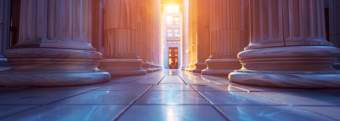 Wall Mural - Courthouse. Blurred background