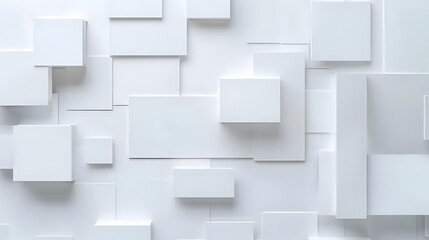 Wall Mural - Abstract white square shape background. Generative AI.