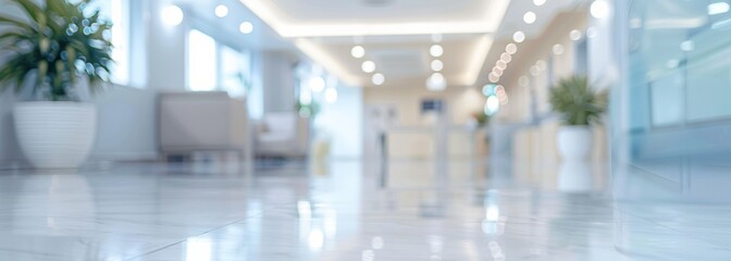 Wall Mural - Hospital interior. Medical background. Blurred background