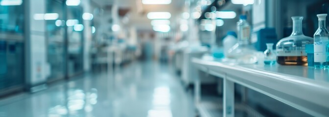 Wall Mural - Laboratory background. Scientific research environment. Blurred background