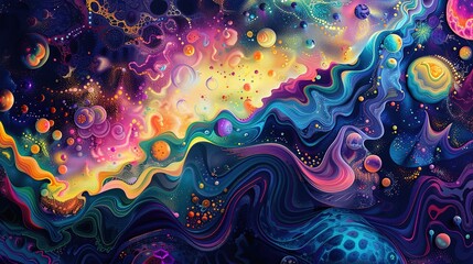 Poster - Abstract 3d water colorful background