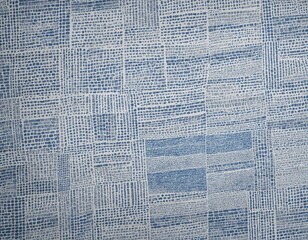 Canvas Print - Blue aged newspaper halftone abstract dotted background and texture, illustration graphic