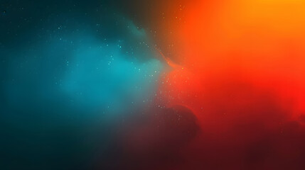 Poster - black blue orange red gradient background. generative ai.