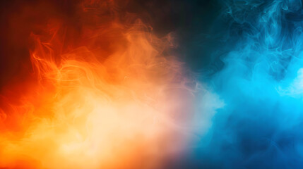 Poster - black blue orange red white mix gradient bright light and glow texture background. Generative AI.