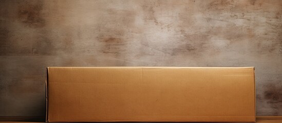 Poster - brown paper box old vintage background wallpaper. copy space available