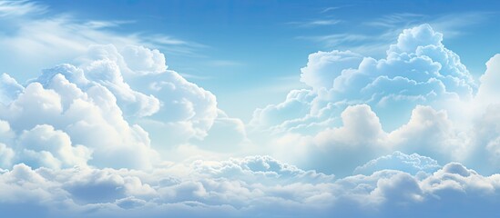 Wall Mural - Blue sky with clouds in the afternoon. copy space available