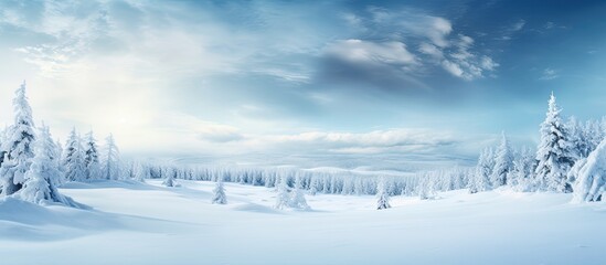Poster - snowy landscape. copy space available