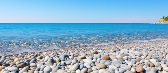 Poster - pebble beach natural background copy space