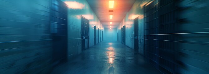 Wall Mural - Jail cells background. Prison. Blurred background
