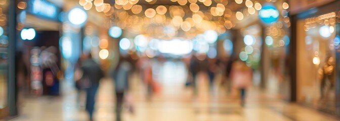 Wall Mural - Shopping mall background. Shopping center. Blurred background