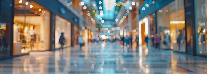 Wall Mural - Shopping mall background. Shopping center. Blurred background