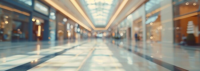 Wall Mural - Shopping mall background. Shopping center. Blurred background
